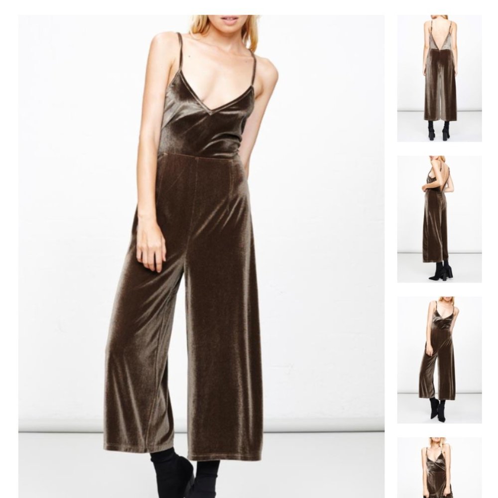 MPC Green Velvet Jumpsuit
